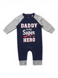Strampler Navy Daddy Superhero