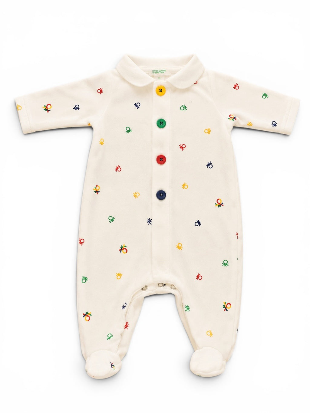Benetton Strampler mit bunten Knöpfen