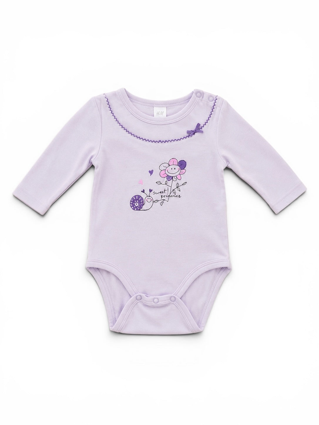 H&M Langarmbody Lila