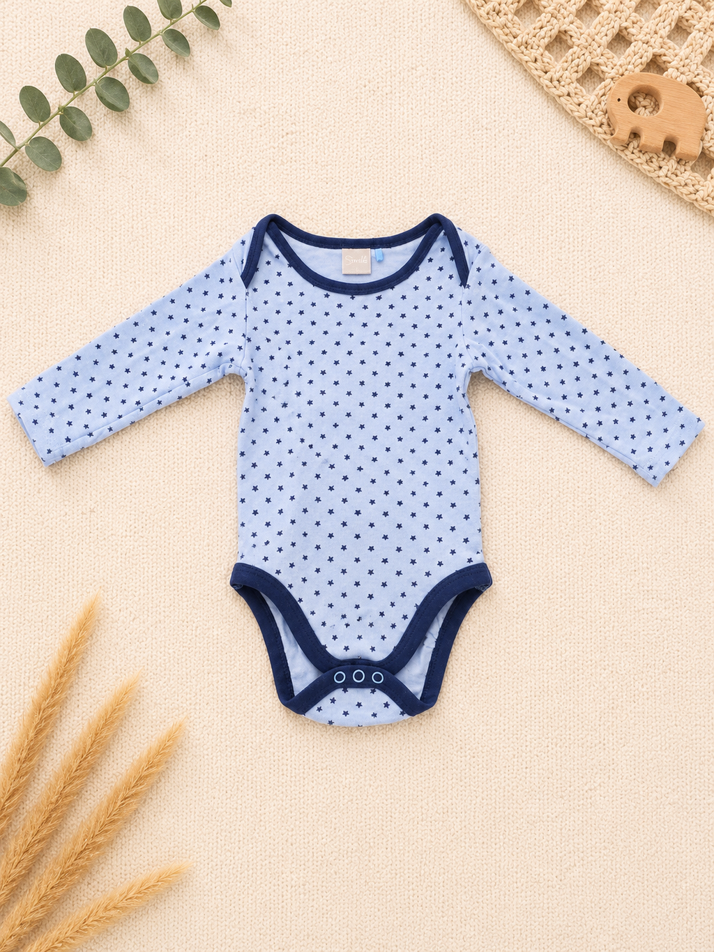 Smile Baby Langarmbody mit Sternenmuster