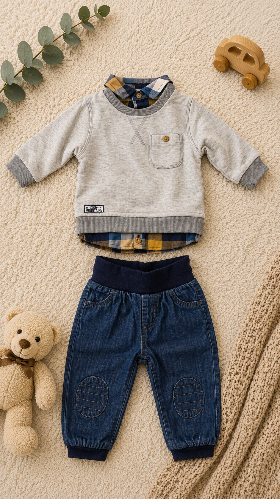 Stylisches 3-teiliges Outfit für kleine Entdecker