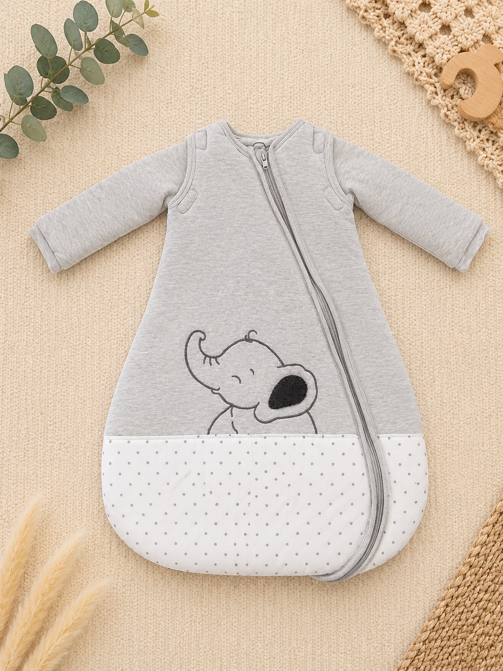 Sterntaler Schlafsack mit Ärmeln Elefant