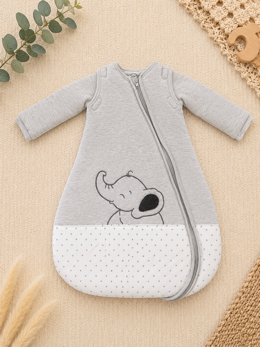 Sterntaler Schlafsack mit Ärmeln Elefant