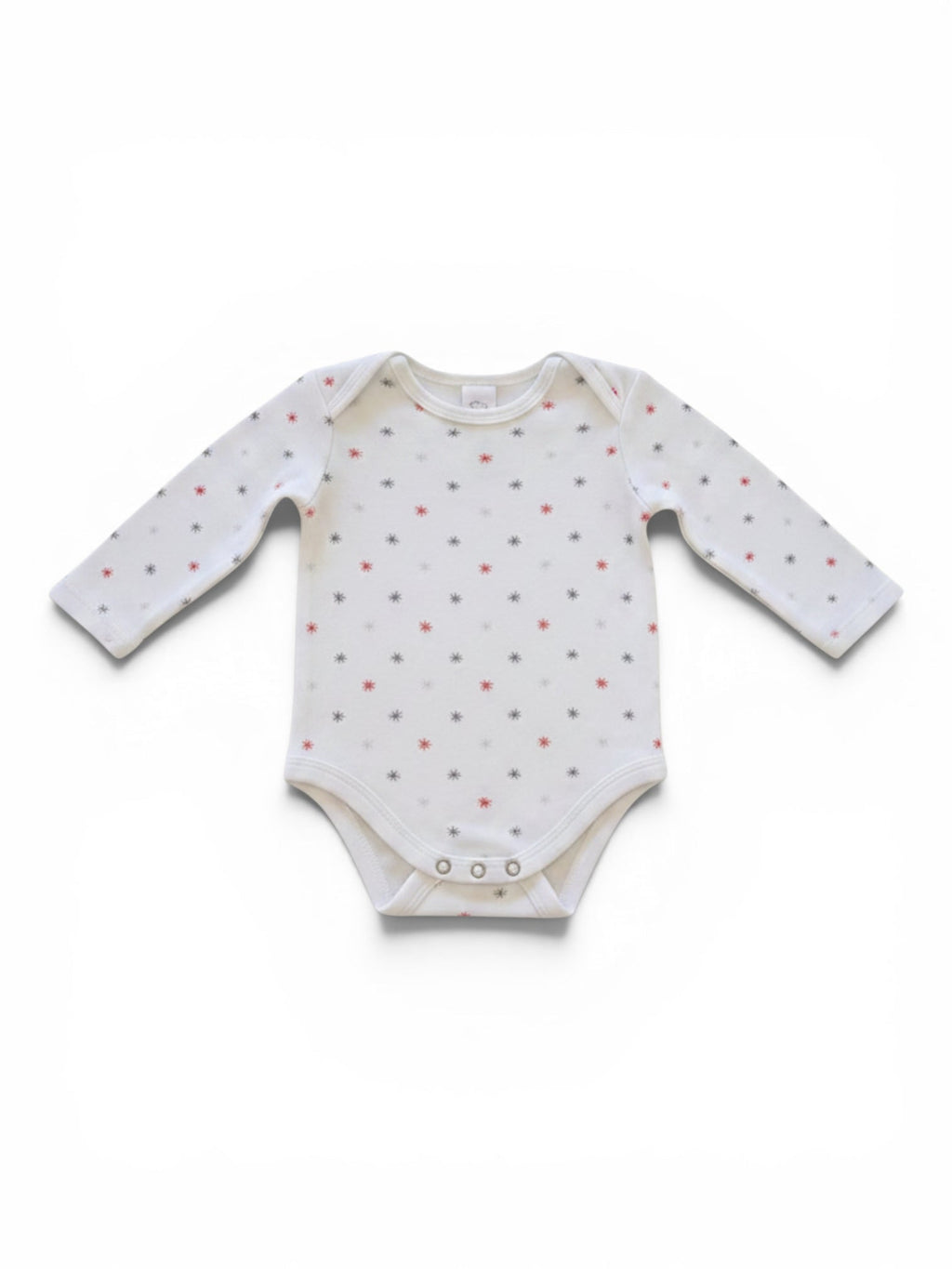 Body Weiss Sterne Rot-Grau