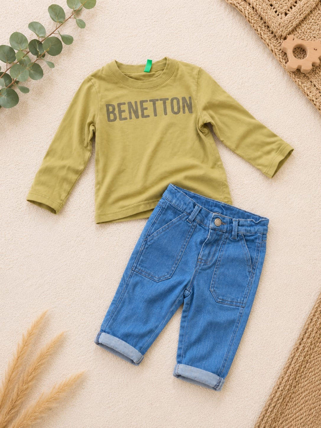 Benetton/naturaline Langarmshirt mit Jeans