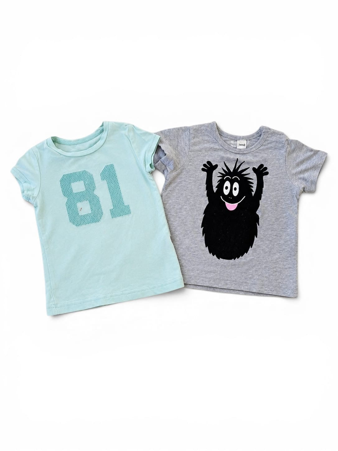 2er Set T-Shirts Mint & Grau