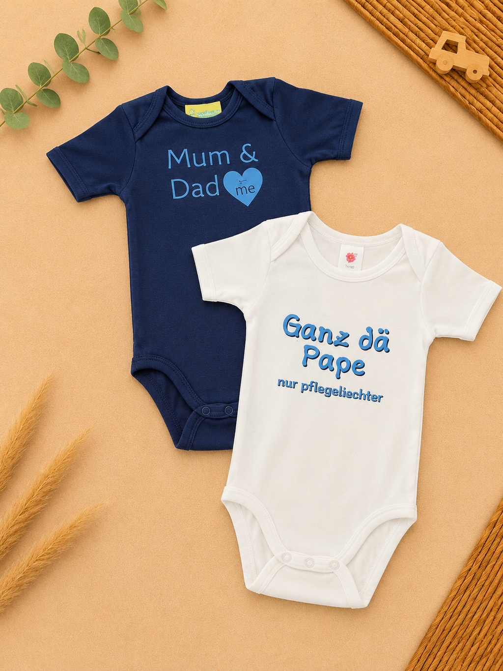 Baby Body Set mit Spruchmotiv