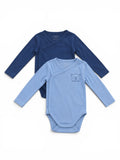 Liegelind Baby-Wickelbodys 2er-Set Blau