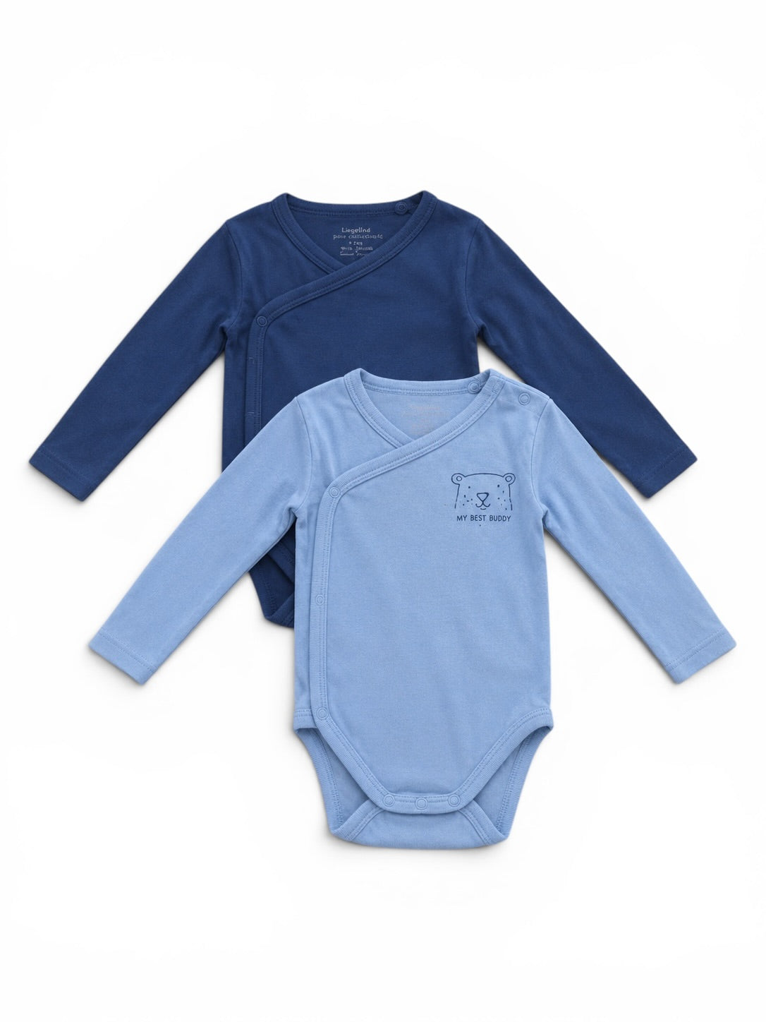 Liegelind Baby-Wickelbodys 2er-Set Blau