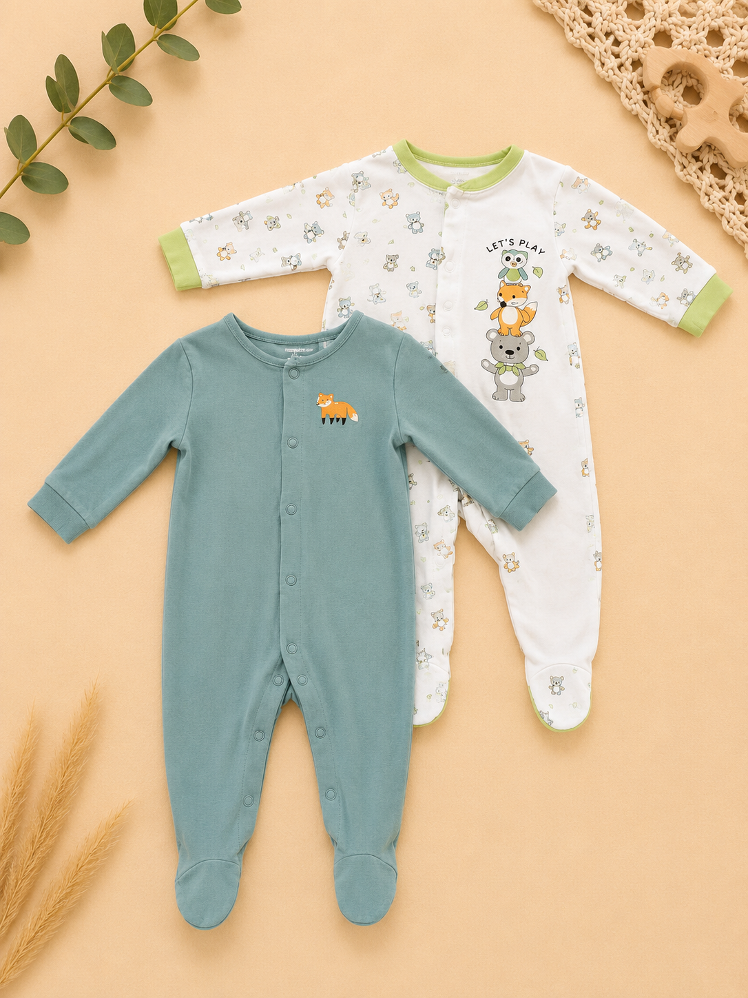 C&A Strampler Set Tiere