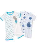 Baby Sommerstrampler Set mit Tiermotiven