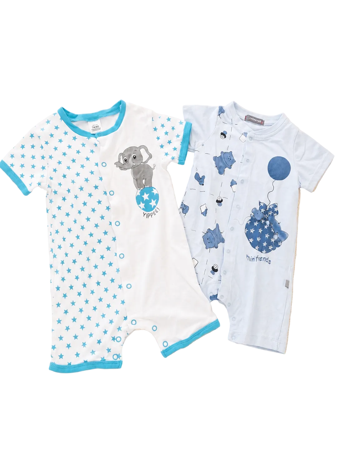 Baby Sommerstrampler Set mit Tiermotiven