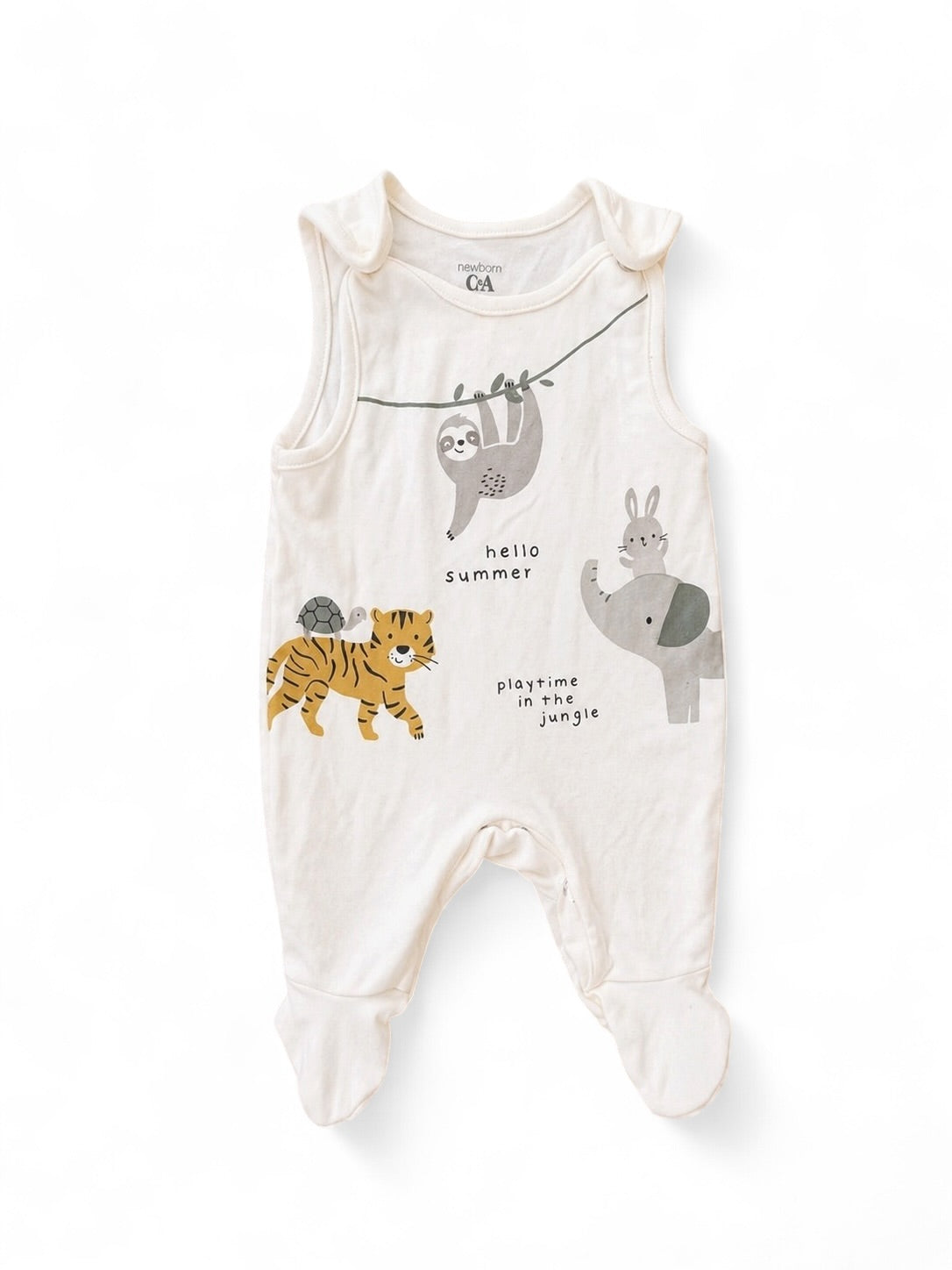 Baby Strampler Jungle – Creme