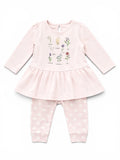 Moncoeur Kleid Set Rosa Blumen