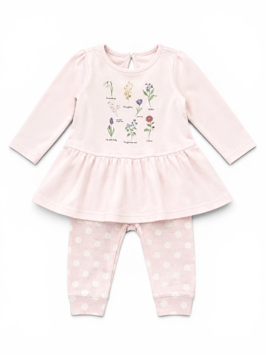 Moncoeur Kleid Set Rosa Blumen