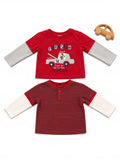 Langarmshirt Set Rot