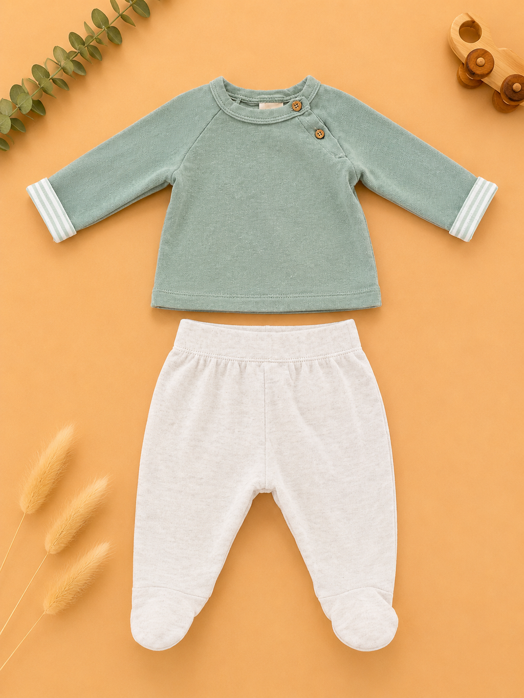 Zweiteiler in Mint & Natur