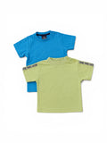 Naturaline 2er-Pack Kurzarm-T-Shirt Türkis Uni & Hellgrün Nature Trails Schulterknopf