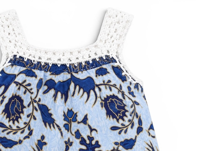 Sommerkleid Blau Weiss