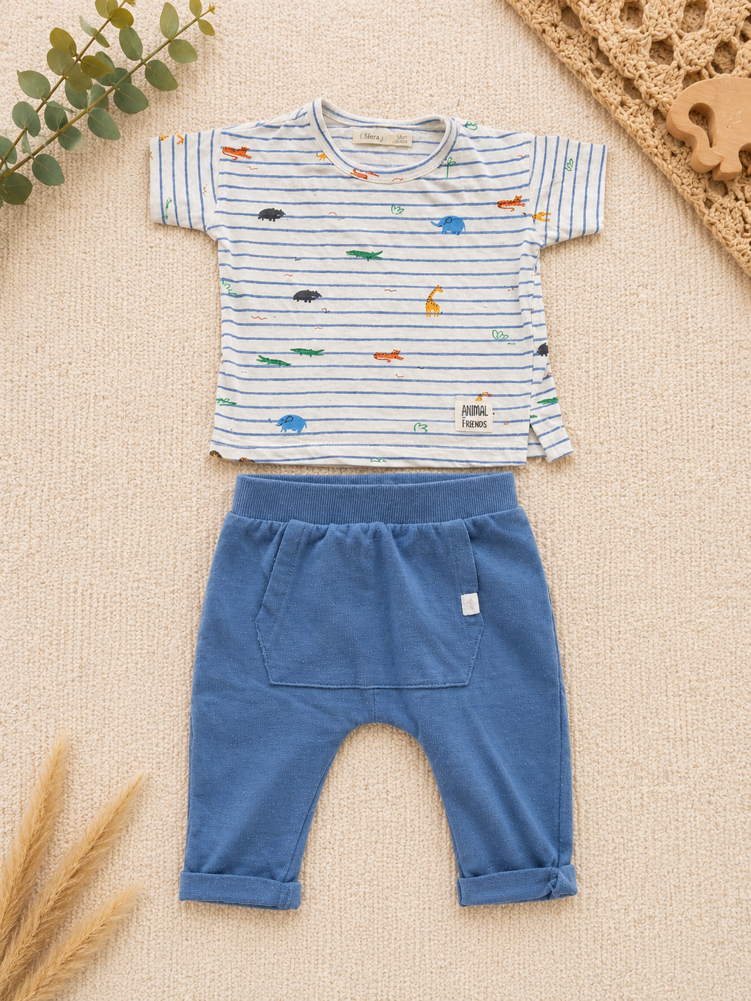 Baby Outfit Set Animal Friends