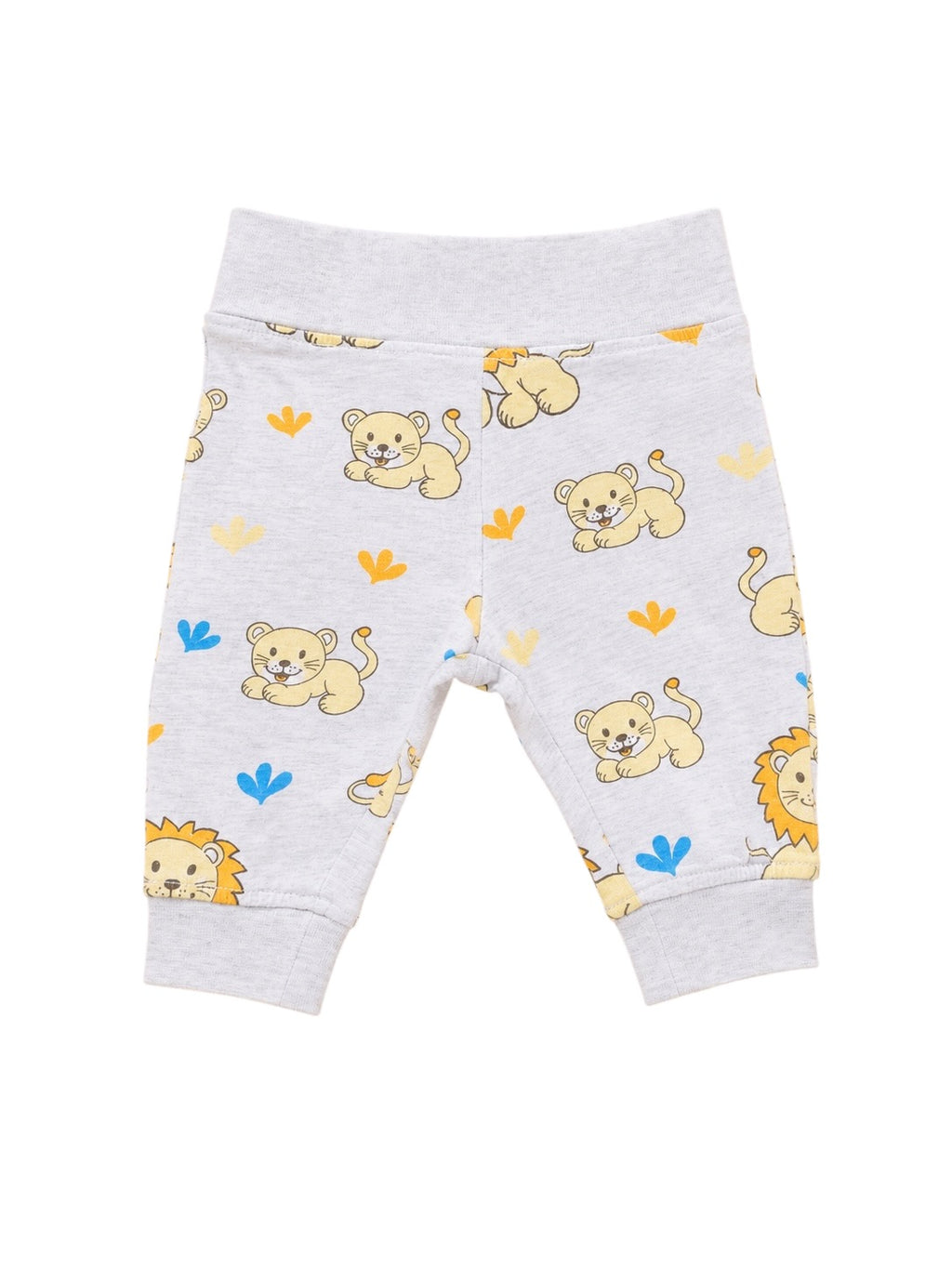Babyhose mit Löwen-Print Hellgrau
