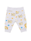 Babyhose mit Löwen-Print Hellgrau