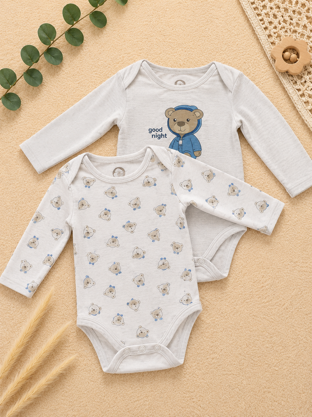 Baby Langarmbody Set Bärchen