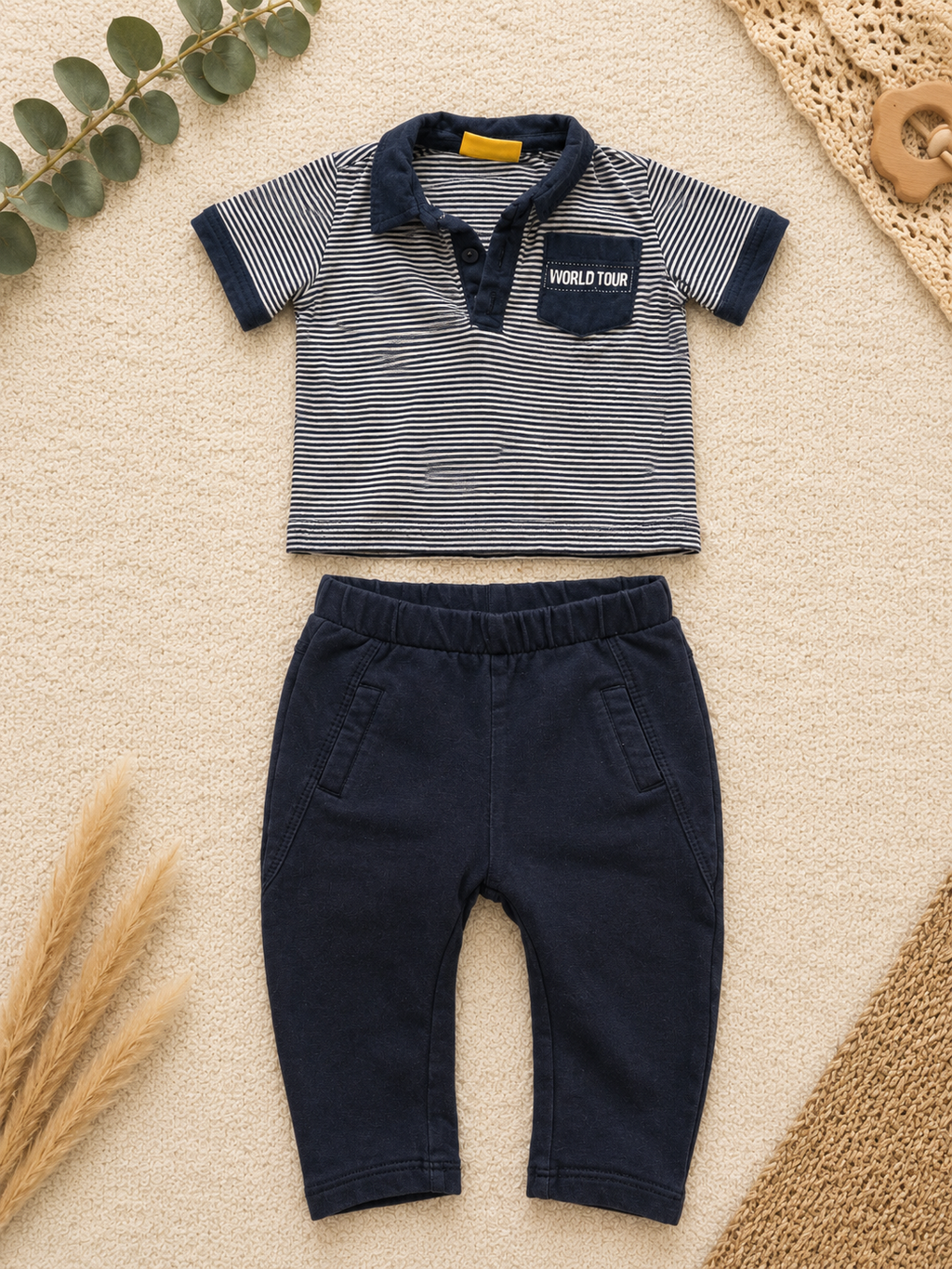 Baby Set Gestreiftes Polo & Hose  S‘oliver
