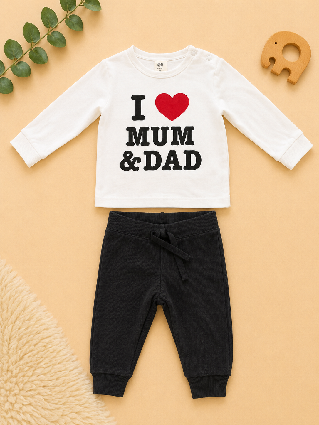 H&M Zweiteiler I Love Mum & Dad