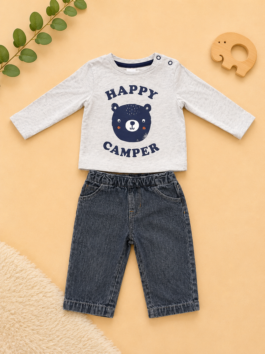 C&A Langarmshirt Set Happy Camper