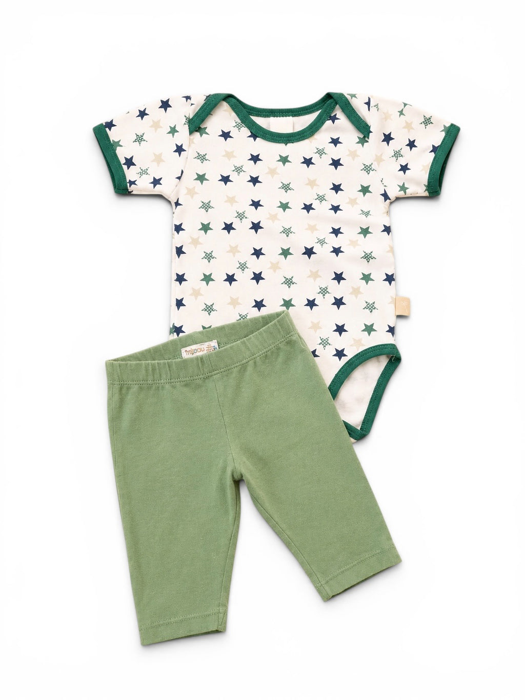 Set mit Sternenbody und grüner Hose