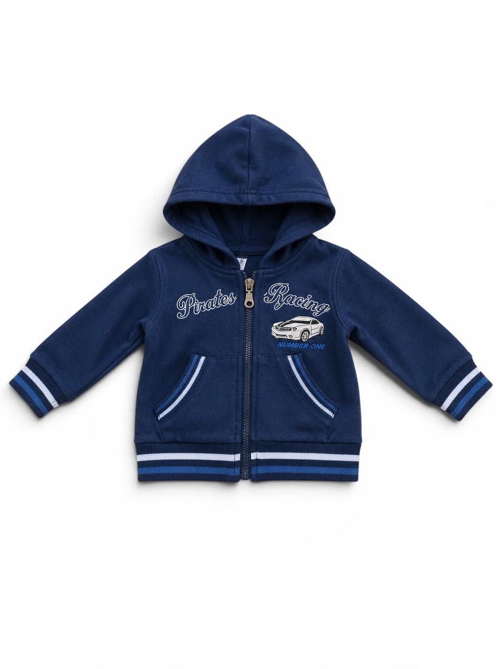 Pirates Racing Baby-Kapuzenjacke Dunkelblau