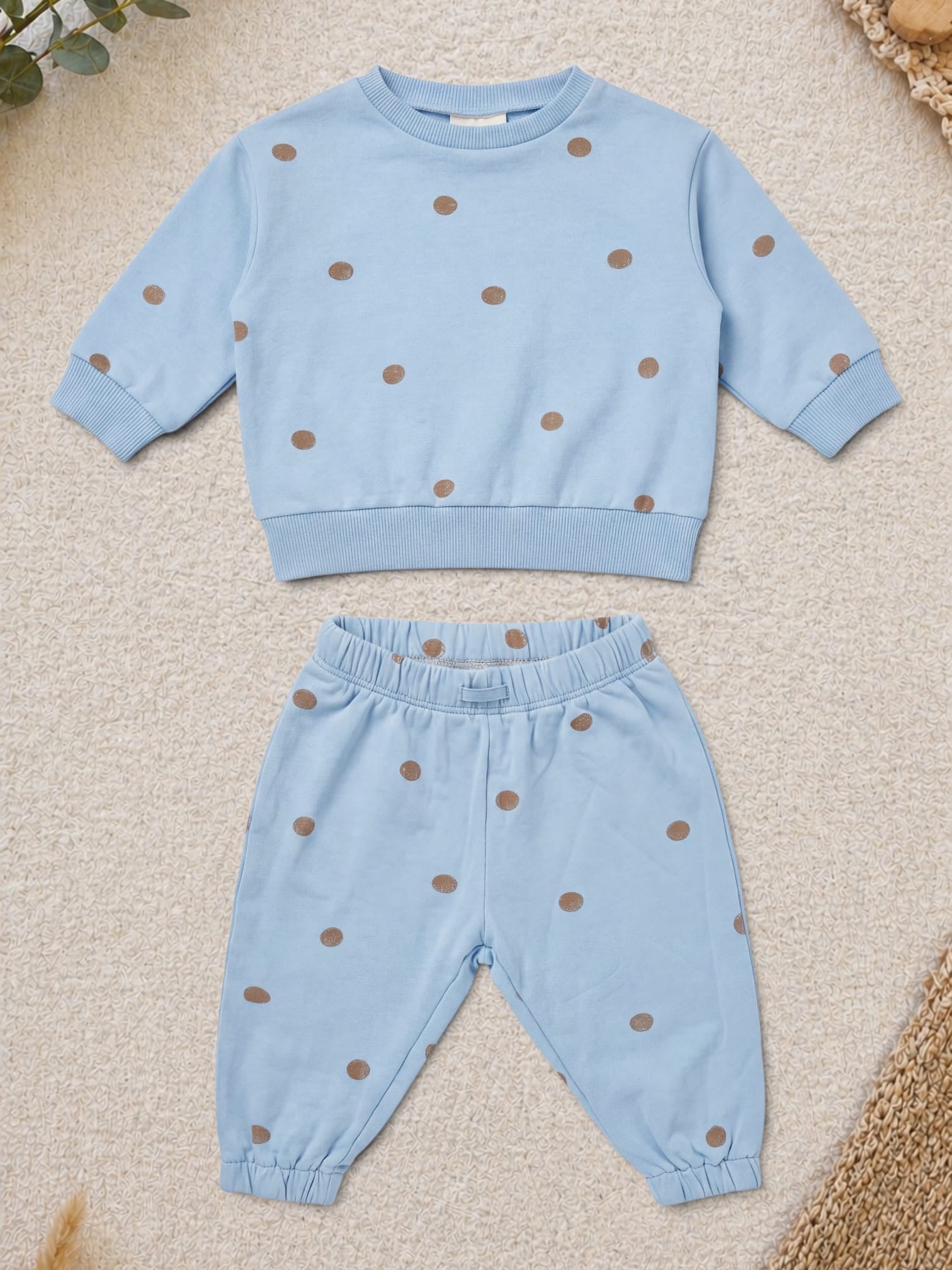 H&M Punkteset Hellblau