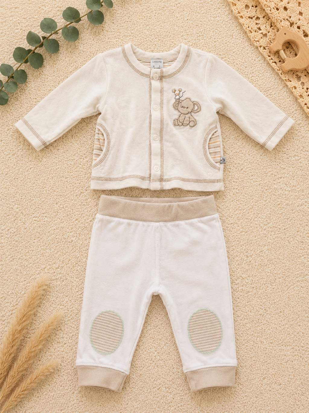 Baby Body Set Wolke & Streifen