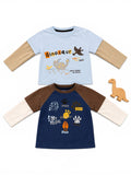 Langarmshirt Set Dinosaurier