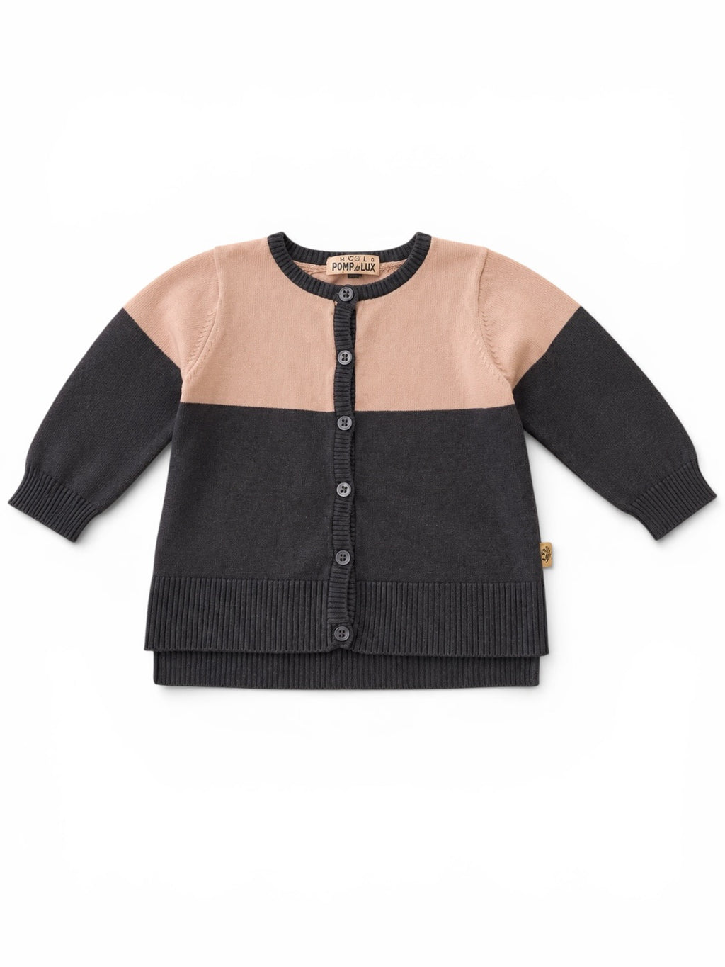 Strickjacke Schwarz-Beige