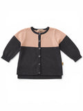 Strickjacke Schwarz-Beige