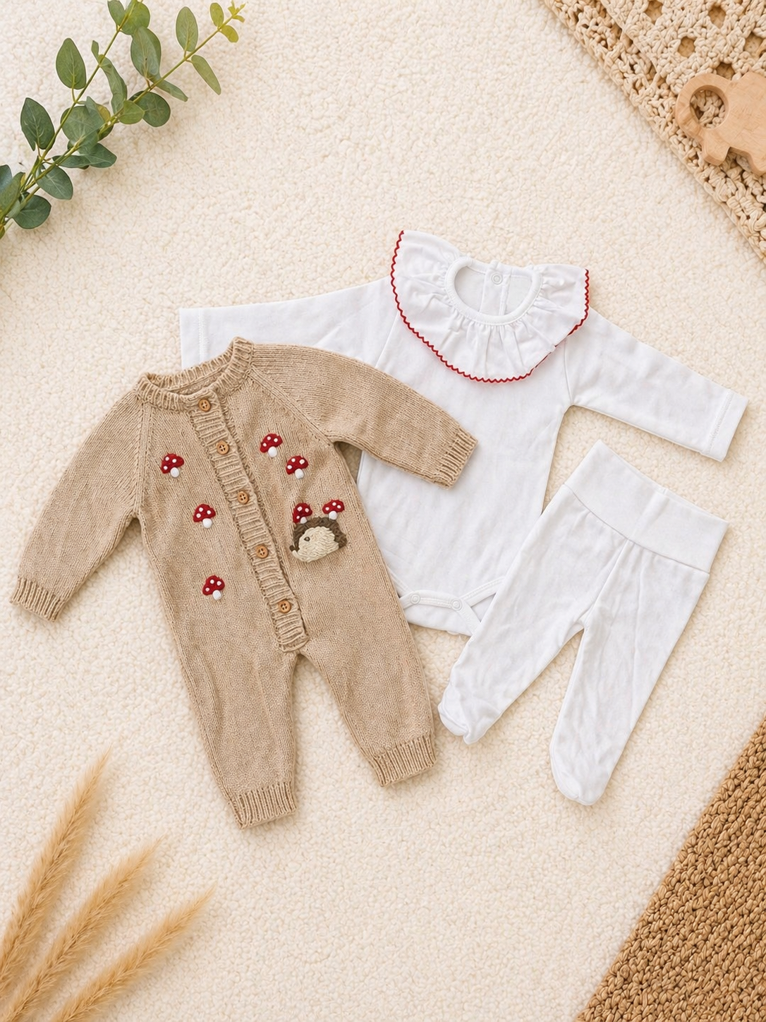 Baby Set Strick & Body neu mit Etikette Manel e Maria