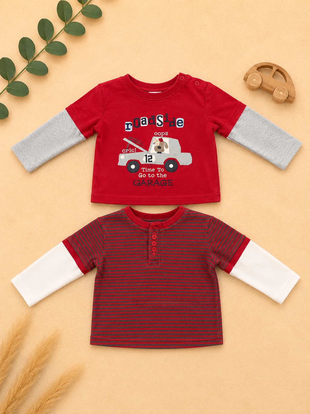 Langarmshirt Set Rot