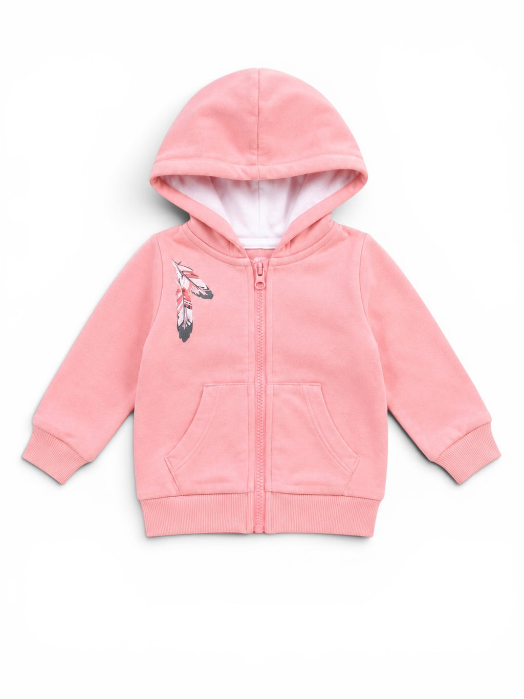 Kapuzenjacke Rosa Federmotiv