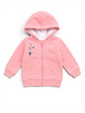 Kapuzenjacke Rosa Federmotiv