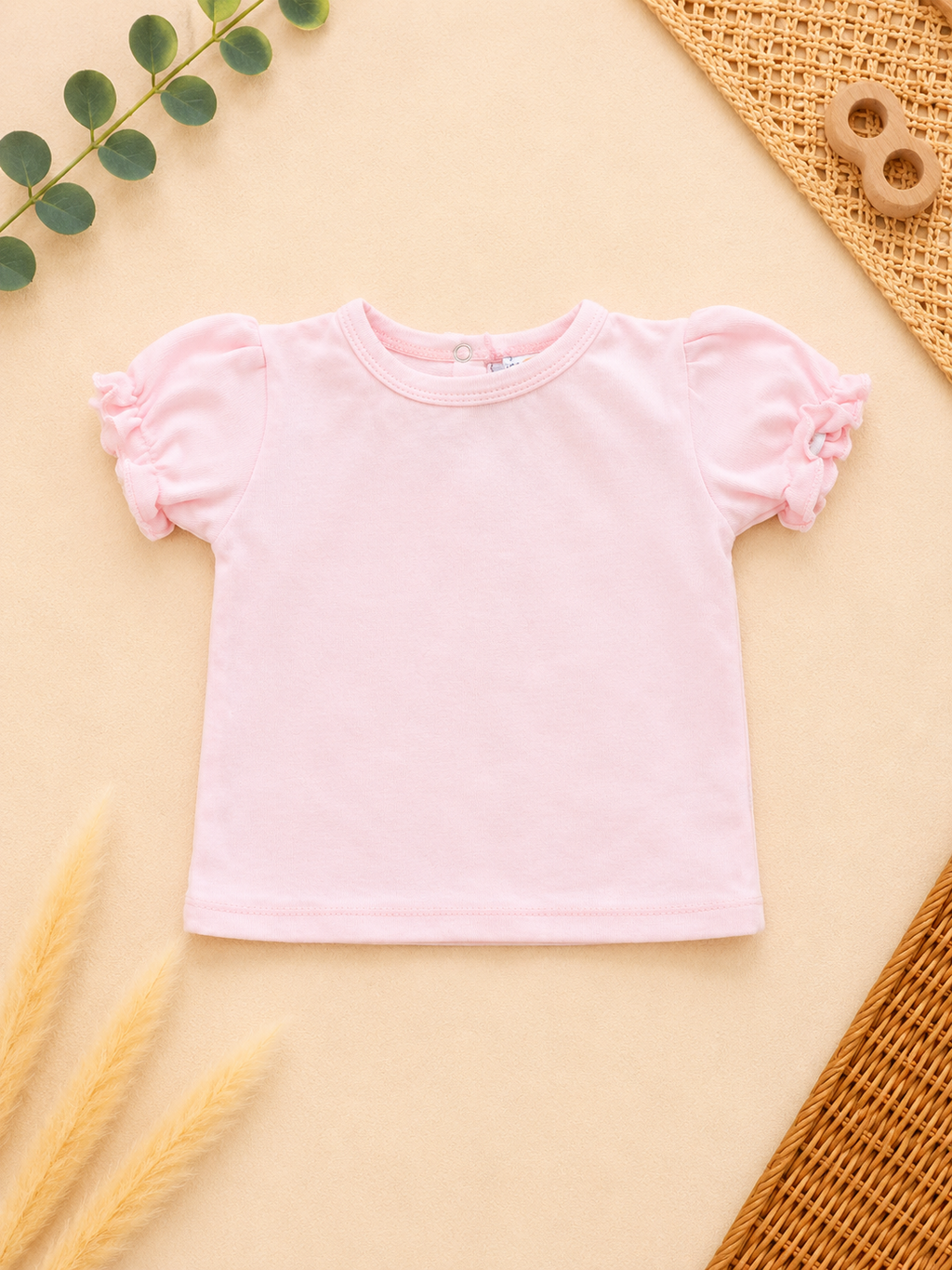 Baby Club T-Shirt Rosa Puffärmel