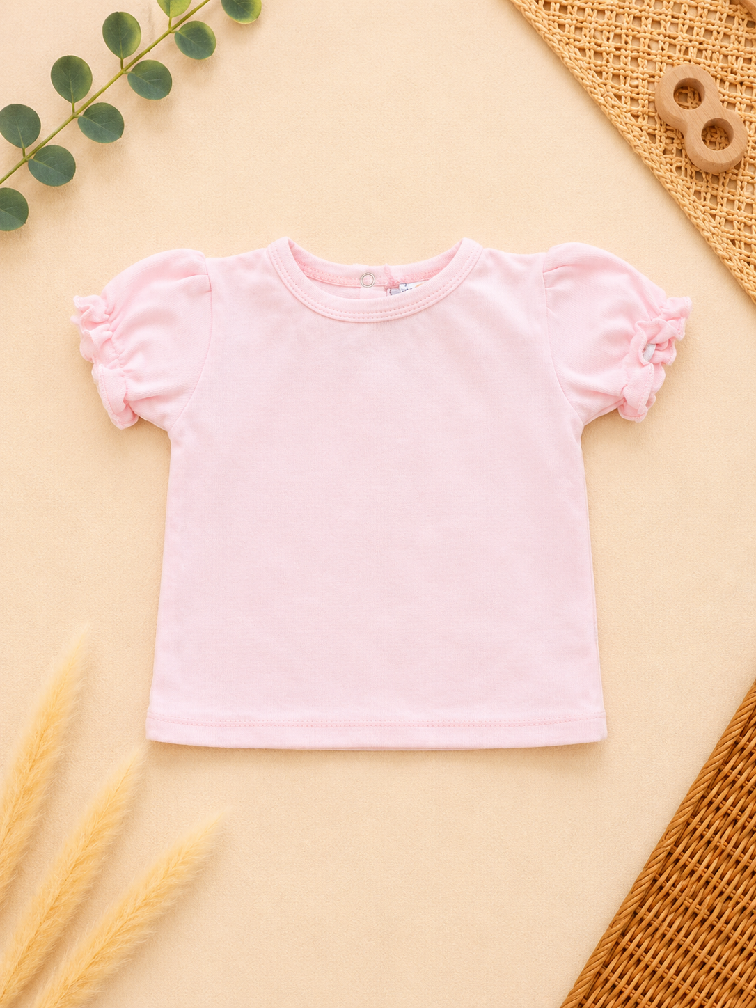 Baby Club T-Shirt Rosa Puffärmel