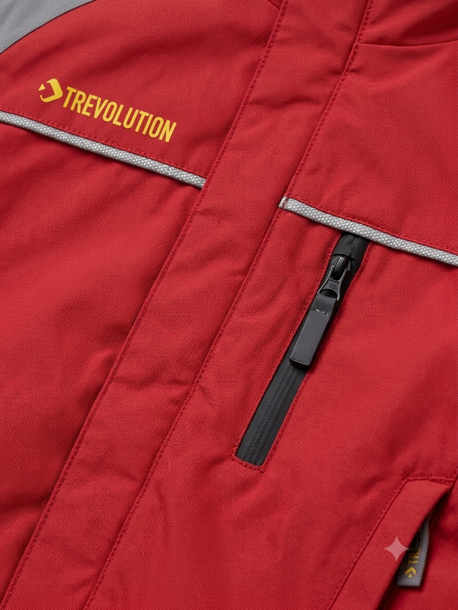 Trekkingjacke Rot Grau