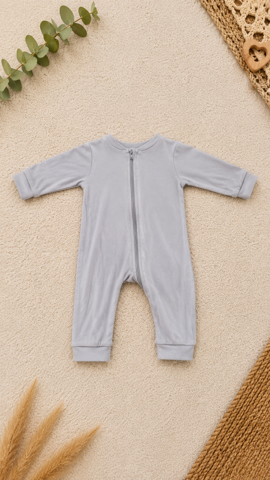 Schlichter Baby Overall in Hellgrau