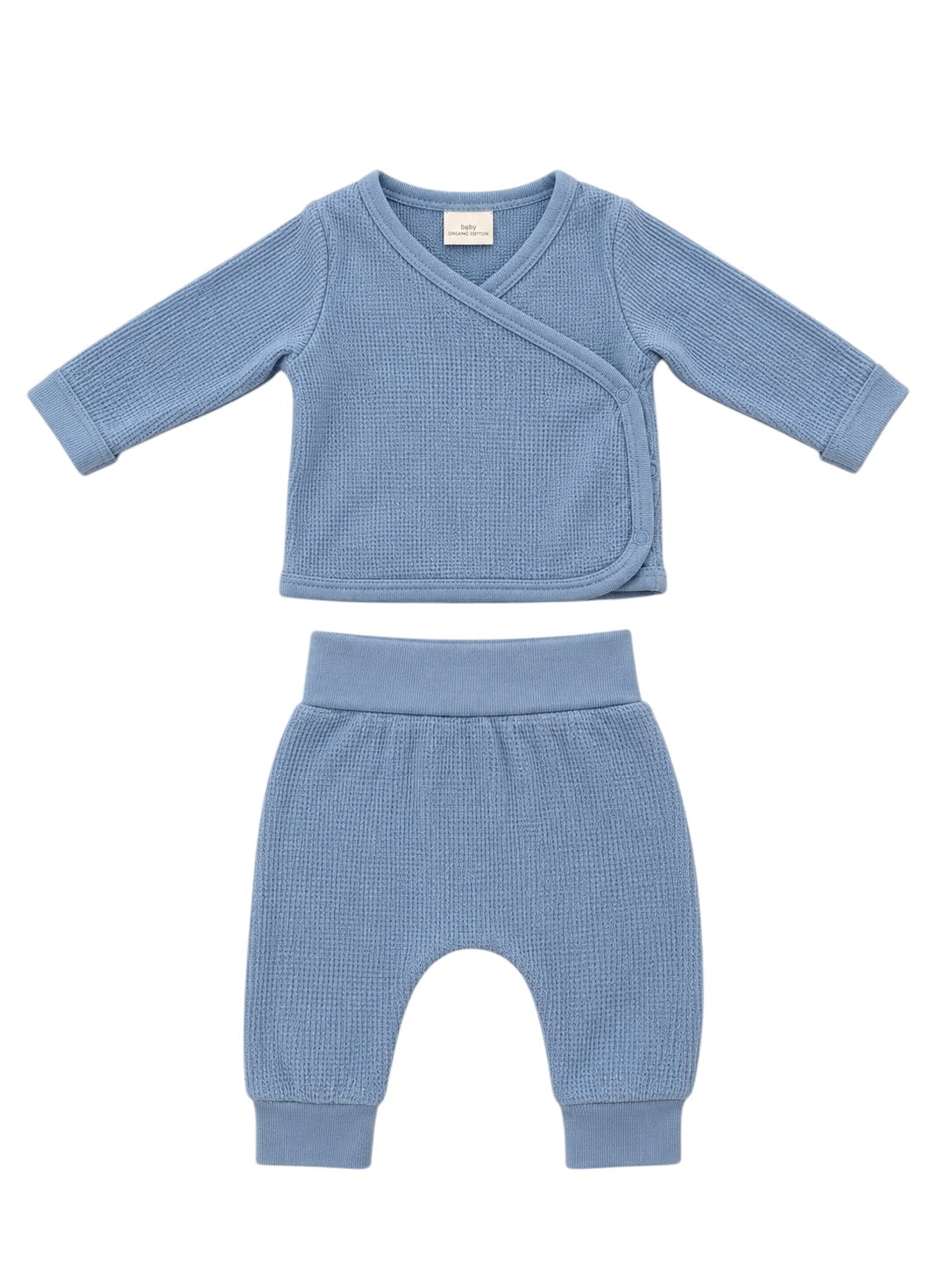 Baby-Wickelshirt & Hose Set Hellblau
