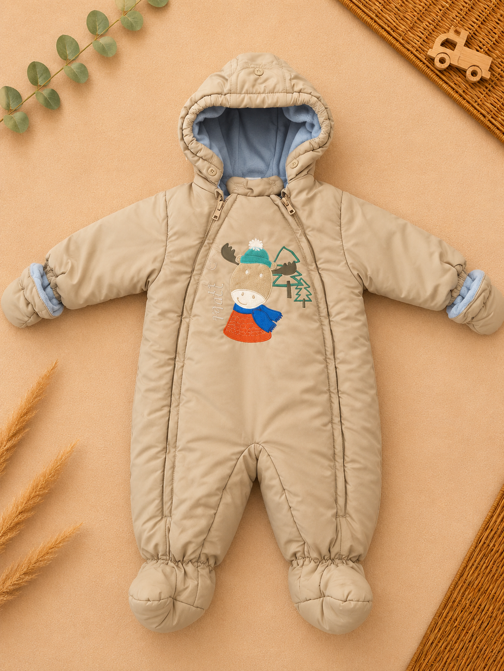 Baby Winteroverall mit Elchmotiv