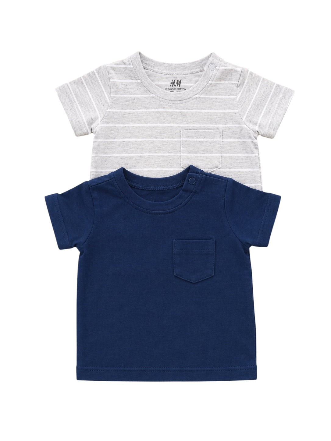 H&M Baby T-Shirt 2er-Set Blau & Grau