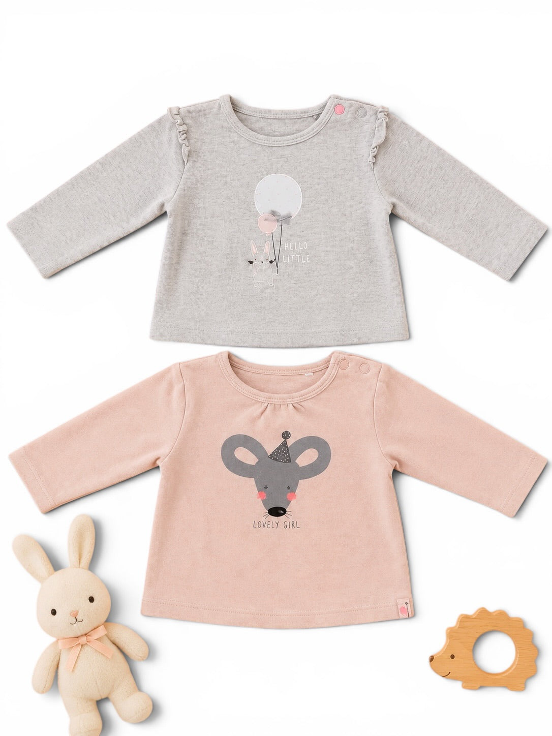 Langarmshirt Set Maus & Hase