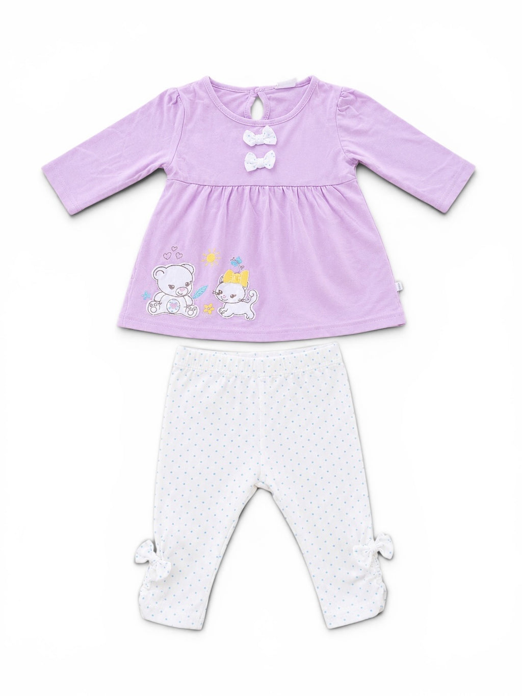 Lila Tunika mit Leggings